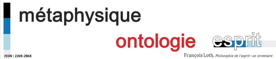 Métaphysique Ontologie Esprit